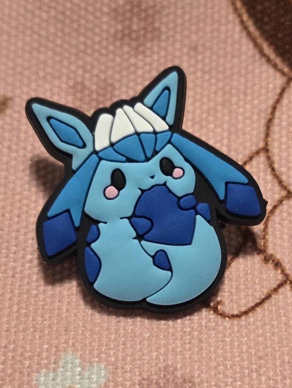 3/$10 Chibi Glaceon Pokémon Croc Charm – Cute Eeveelution Jibbit